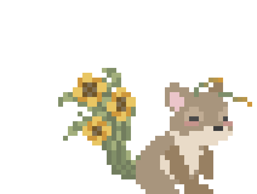 a critter walks by